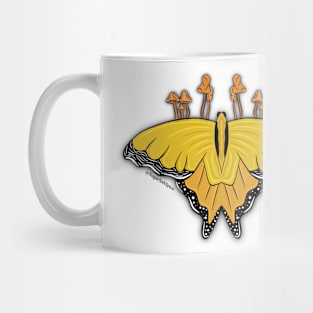 Butterfly mushroom Mug